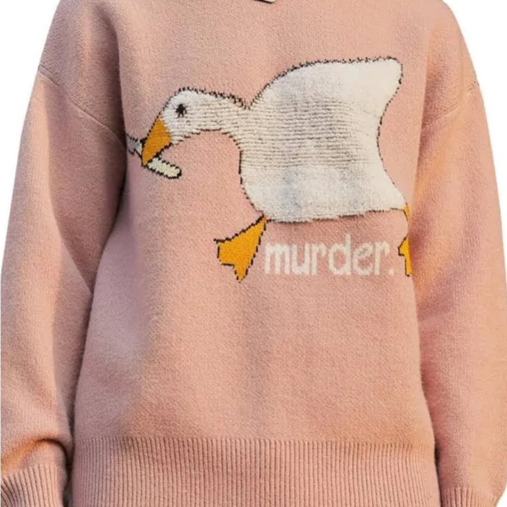 Pink Murder Goose Oversize Sweater
